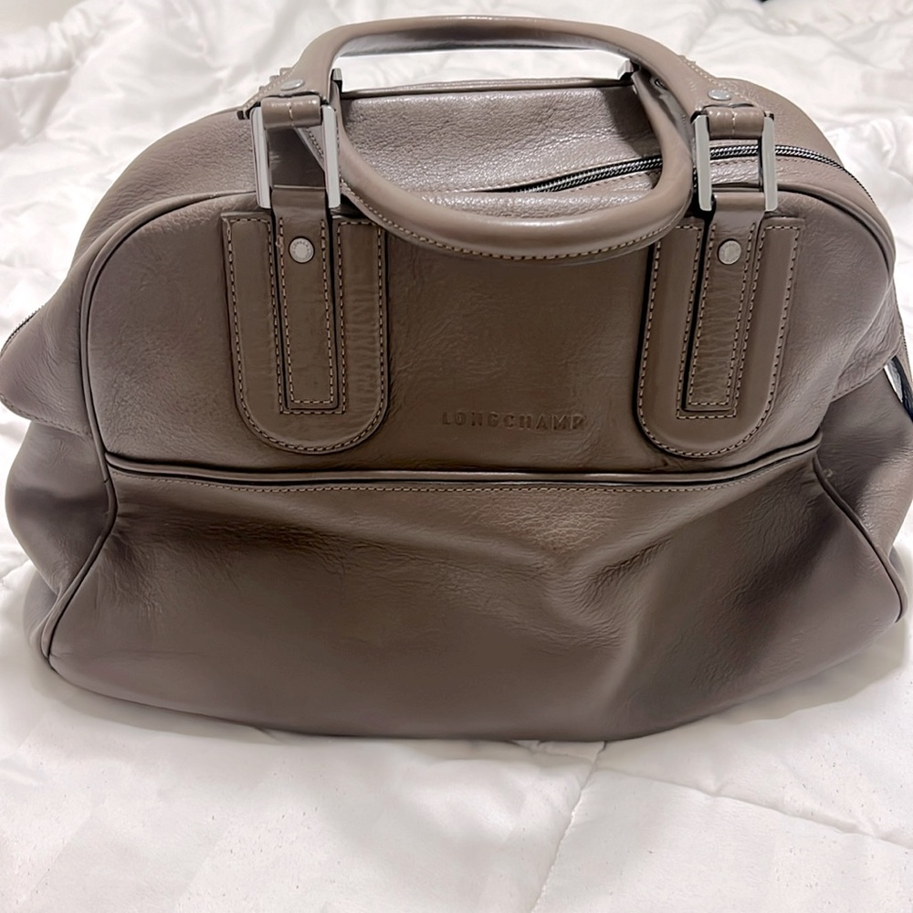 Longchamp handle Vintage Bag, brown leather